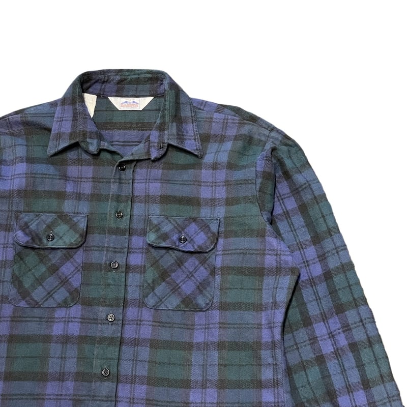 Dakota by Five Brother 青黒　ヘビネル 古着 80s USA製 DAKOTA by FIVE BROTHER ブルー バッファロー チェック