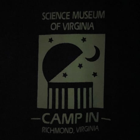 90s FRUIT OF THE LOOM SCIENCE MUSEUM OF VIRGINIA CAMP IN Luminous Print T-Shirt