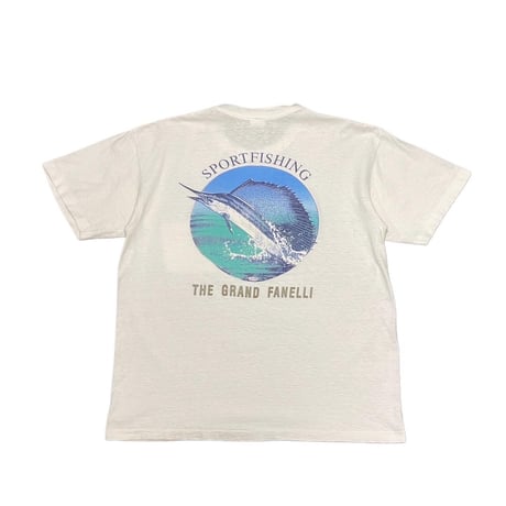 90s BLETON Sport Fishing Pocket T-Shirt