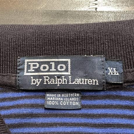 90's- Polo Ralph Lauren Striped Cotton Polo Shirt