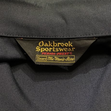 70s Oakbrook Sportswear by Sears Dog Ear Collar Jacket NAVY