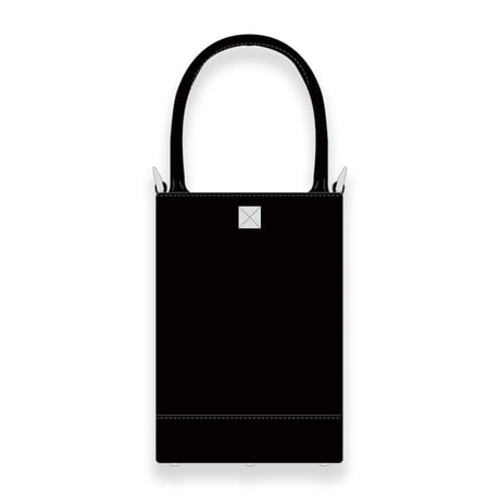 Leather Mini Tote Bag 002 / Pyramid German Hock Design