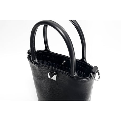 Leather Mini Tote Bag 002 / Pyramid German Hock Design