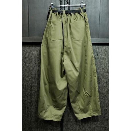 Leisurely pants / High Count Twill Fabric ( Olive )