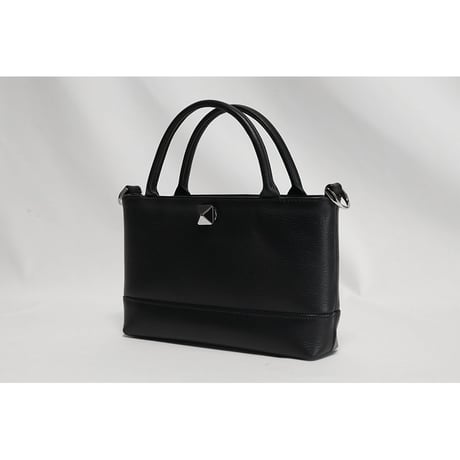 Leather Mini Tote Bag 001 / Pyramid German Hock Design