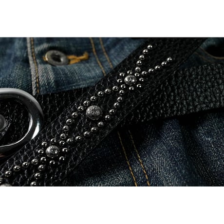 24mm Genuine Leather Narrow Hanging Belt / Butterfly Arch Design