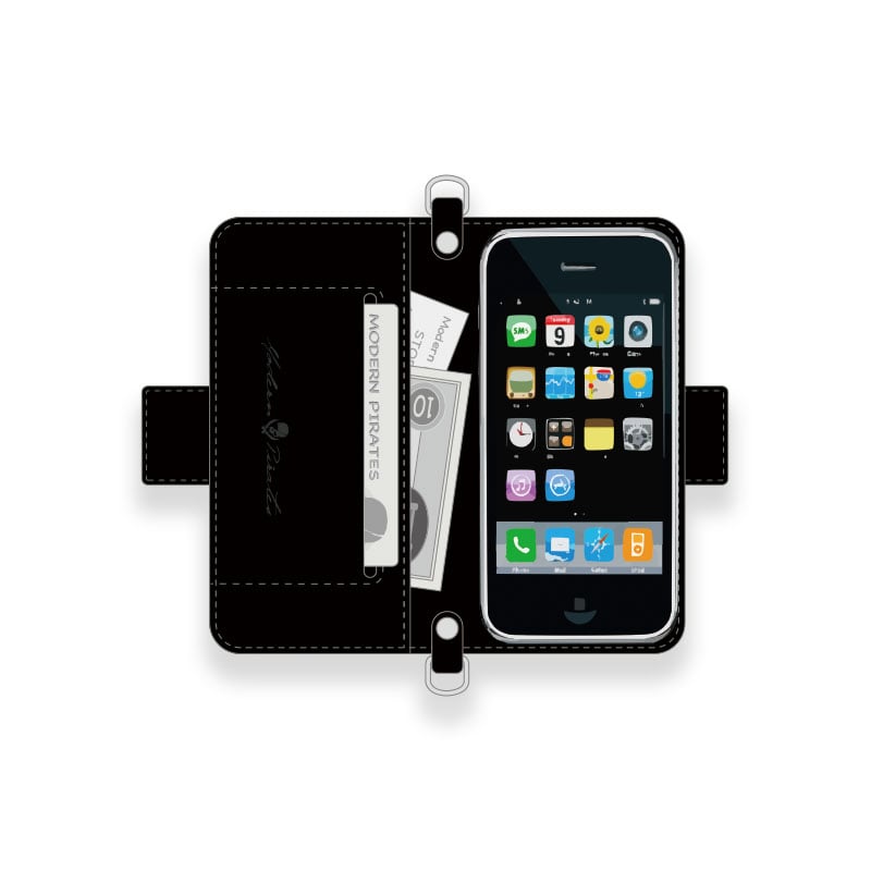 柩×Modern Pirates Leather iPhone Wallet Case /