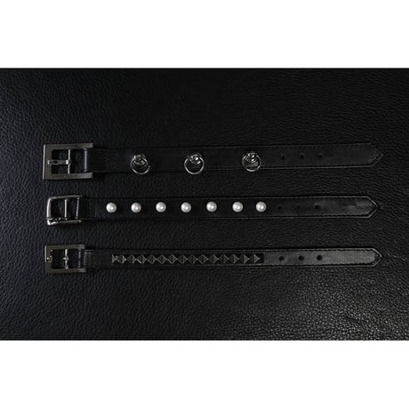 18mm Insert Tip Leather Bracelet / Pearl Style Italian Studs Design ( 30th Anniversary Model )