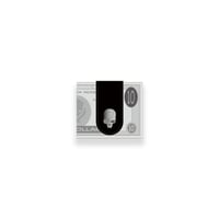 Leather Money Clip / Modern Pirtaes Skull Face Spots Design