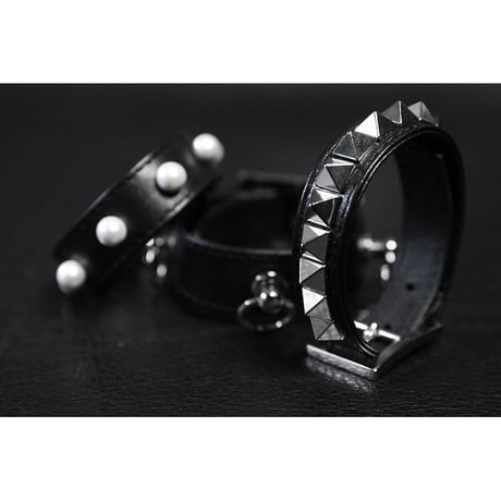 18mm Insert Tip Leather Bracelet / Pearl Style Italian Studs Design ( 30th Anniversary Model )