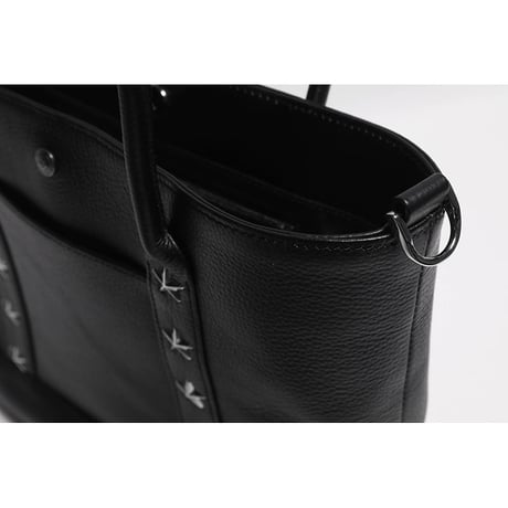 Leather Smal Tote Bag 001 / Star Spots Design