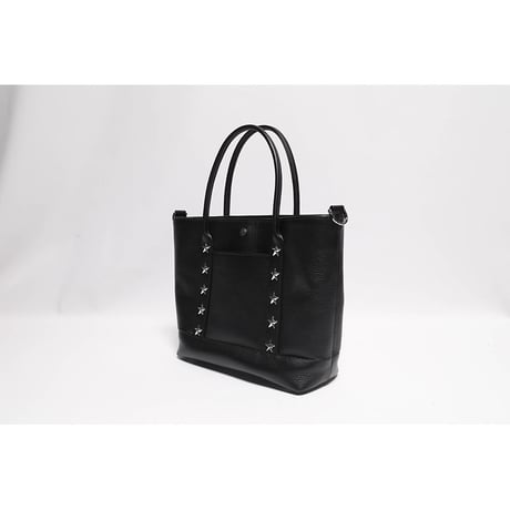 Leather Smal Tote Bag 001 / Star Spots Design