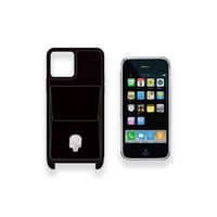Wallet function Shoulder Hook iPhone Case / Modern Pirtaes Skull Face Spots Design ( 88 Colors )