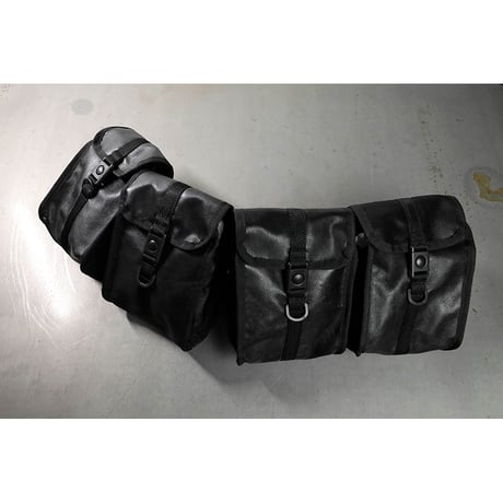Genuine Leather Tactical Bandolier Pouch / Fours Design