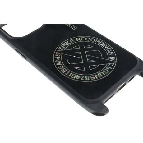 【 HISASHI×MP Shellwork Shoulder Hook Smartphone Case / SPIKE RECORDINGS Design ( Black ) 】