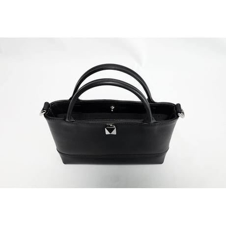 Leather Mini Tote Bag 001 / Pyramid German Hock Design