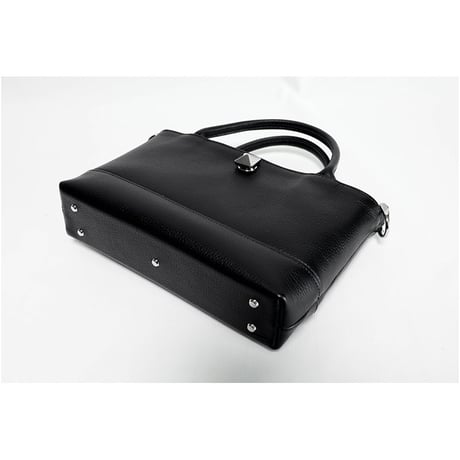 Leather Mini Tote Bag 001 / Pyramid German Hock Design