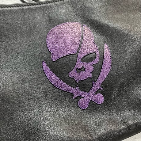 Leather Sacoche / Modern Pirates Skull Design