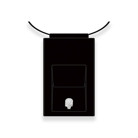 Hanging Smartphone Wallet / Modern Pirtaes Skull Face Spots Design