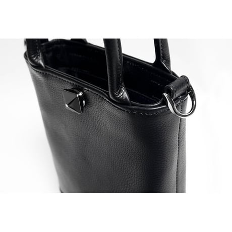 Leather Mini Tote Bag 002 / Pyramid German Hock Design