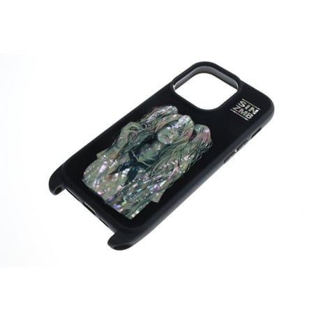 【 HISASHI×MP Shellwork Shoulder Hook Smartphone Case / SIN ZMB Monochrome Design (Black ) 】