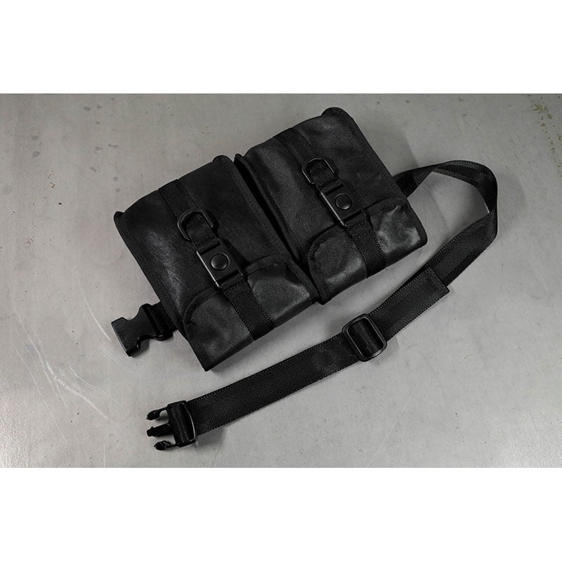 Genuine Leather Tactical Bandolier Pouch / Doub