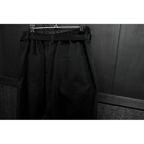 Leisurely pants / High Count Twill Fabric ( Black )