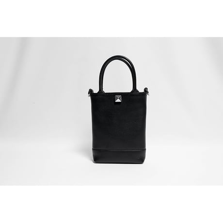 Leather Mini Tote Bag 002 / Pyramid German Hock Design