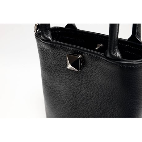 Leather Mini Tote Bag 002 / Pyramid German Hock Design
