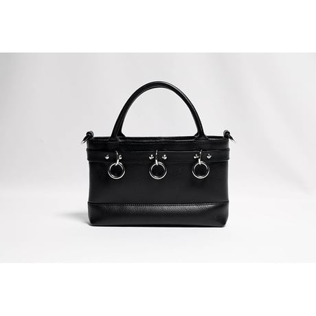 Leather Mini Tote Bag 001 / Padlock & Ring Design