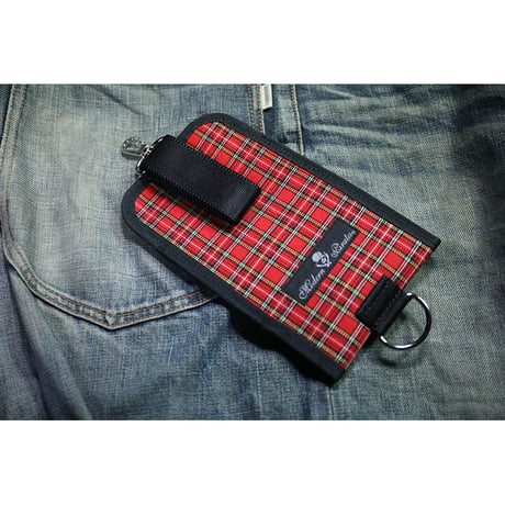 Multi Smartphone Pocket Pouch / Tartan Check Design