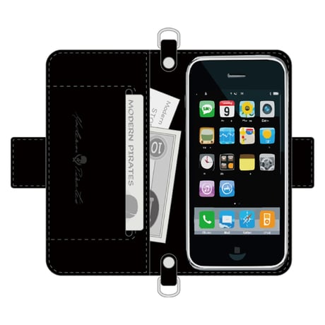 Leather iPhone Wallet Case / Frog Spots Design