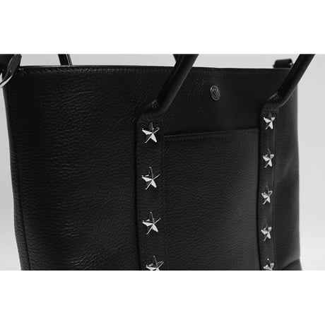 Leather Smal Tote Bag 001 / Star Spots Design