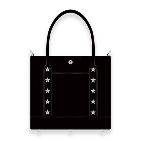 Leather Smal Tote Bag 001 / Star Spots Design