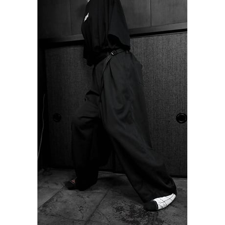 Leisurely pants / High Count Twill Fabric ( Black )