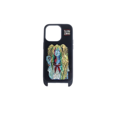 【 HISASHI×MP Shellwork Shoulder Hook Smartphone Case / SIN ZMB Design ( Black ) 】