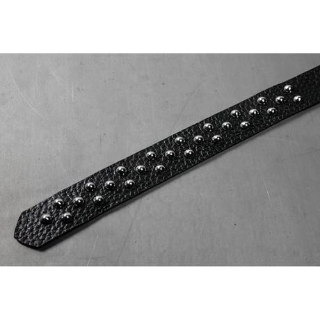 24mm Genuine Leather Narrow Hanging Belt / 2/1Row Conical Design