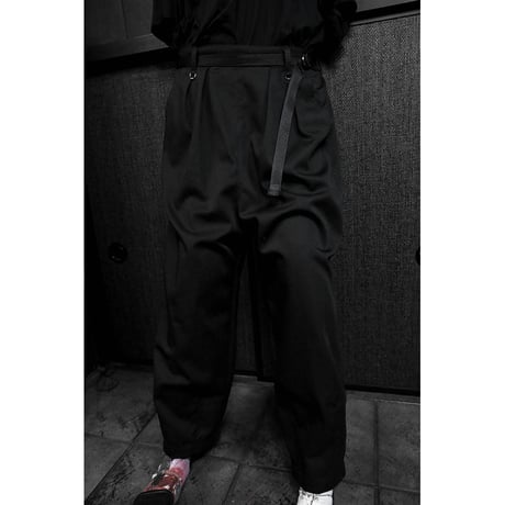Leisurely pants / High Count Twill Fabric ( Black )