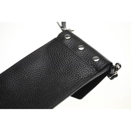 Lid Replacement Leather Smart Phone Sholder Pouch / ModernPirates Skull Face Design