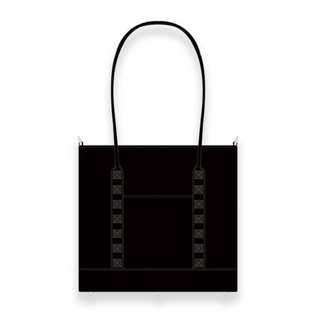 Leather Medium Tote Bag 001 / Pyramid Spots Design