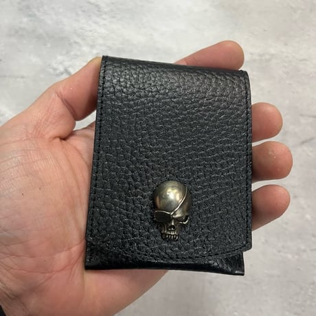 Leather Mobile Ashtray /  ModernPirtaes Skull Face Spots Design