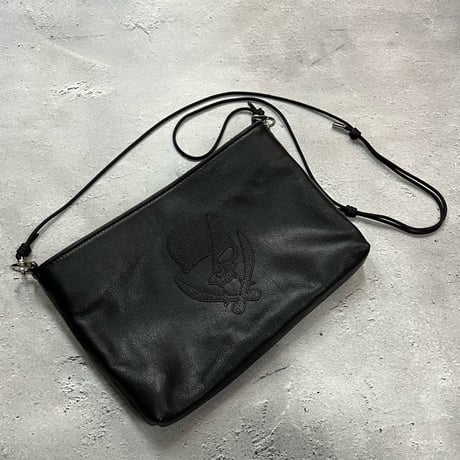 Leather Sacoche / Modern Pirates Skull Design