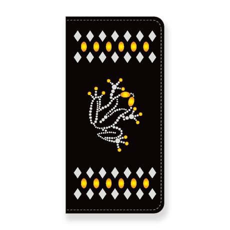 Leather Long Wallet / Frog Spots Design