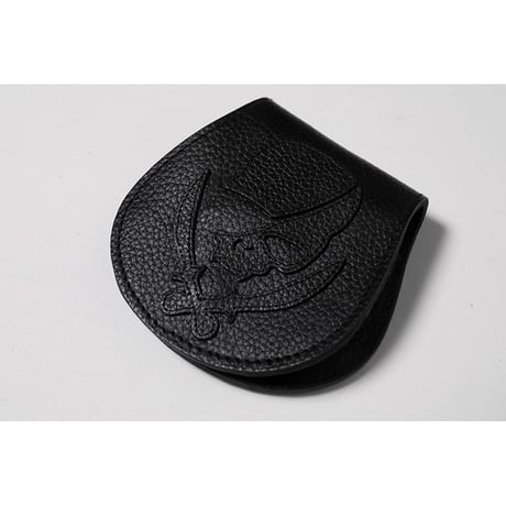 Leather Coin Case /  ModernPirtaes Skull Design