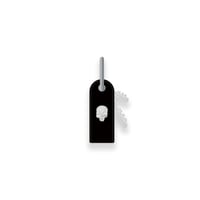 Leather Smart Key Case / Modern Pirtaes Skull Face Spots Design