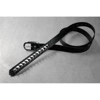 24mm Genuine Leather Narrow Hanging Belt / 1Row Pyramid Design