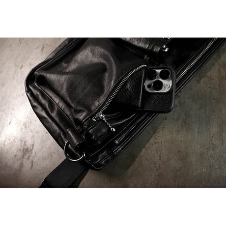 Leather Waist Bag / Three Different Pockets Design