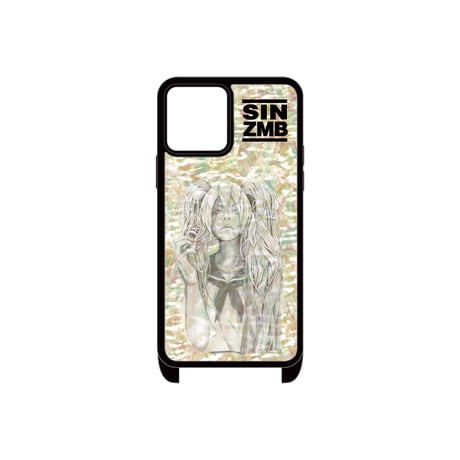 【 HISASHI×MP Shellwork Shoulder Hook Smartphone Case / SIN ZMB Monochrome Design 】