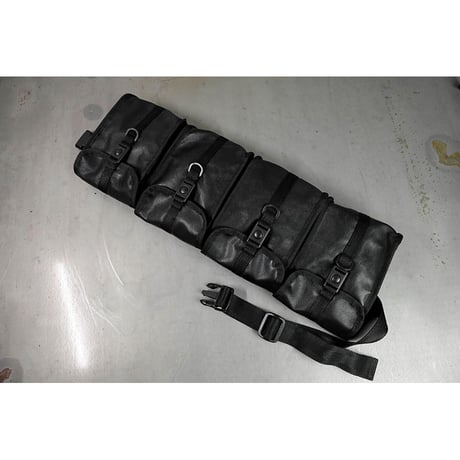 Genuine Leather Tactical Bandolier Pouch / Fours Design