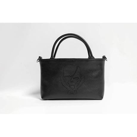Leather Mini Tote Bag 001 / ModernPirtaes Skull Design